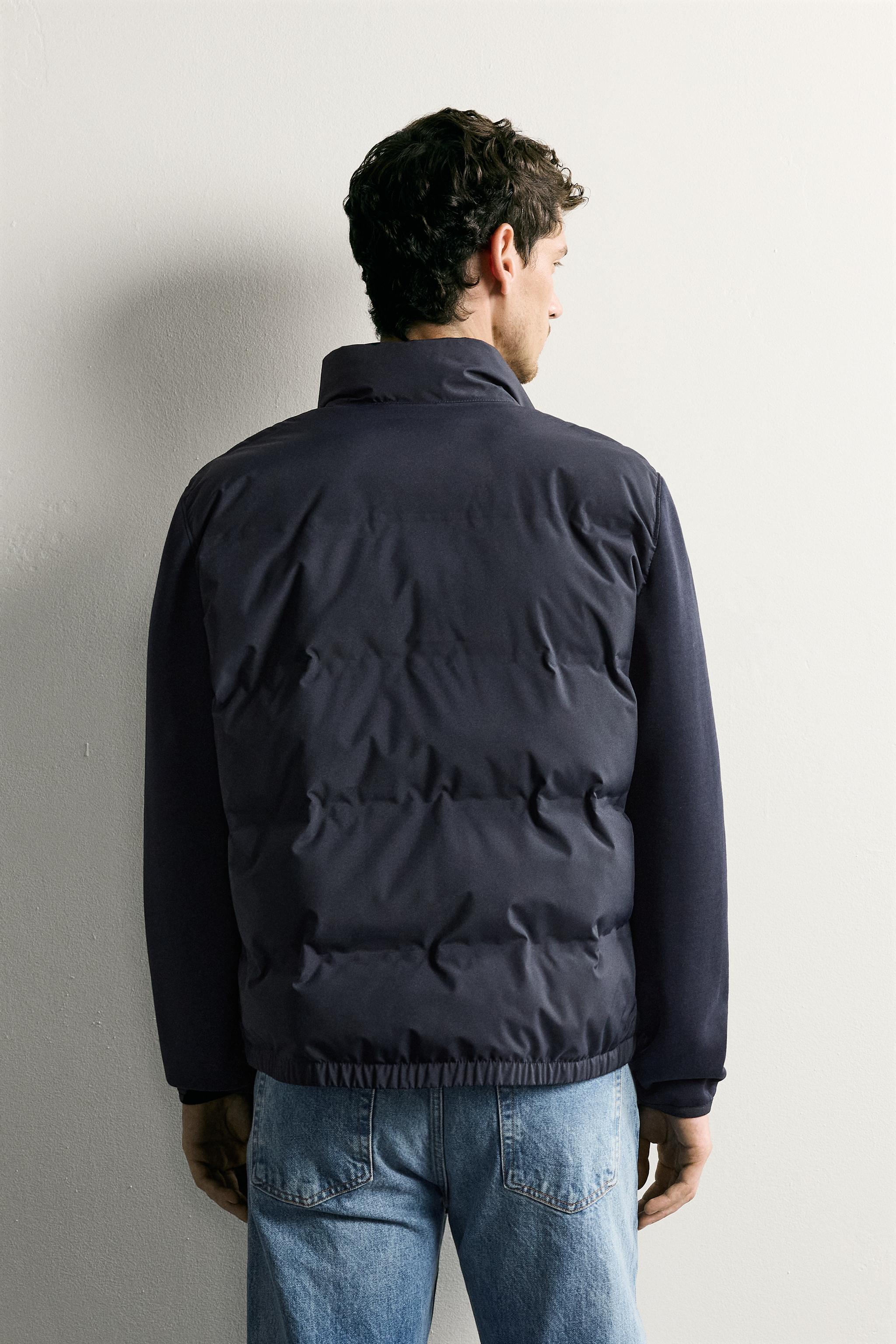 BLOUSON MATELASSÉ EN MATIÈRES VARIÉES